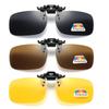 3PCS Flip Up Polarized Clip On Sunglasses Lenses UV400 Day Night Vision Driving Fishing Cycling Anti Glare Glasses Clips