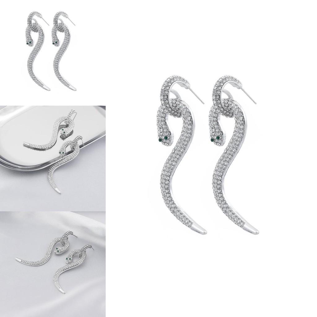 Elegant Alloy Snake Earrings For Women Trendy Zodiac Animal Design 2022 Winter Fashion