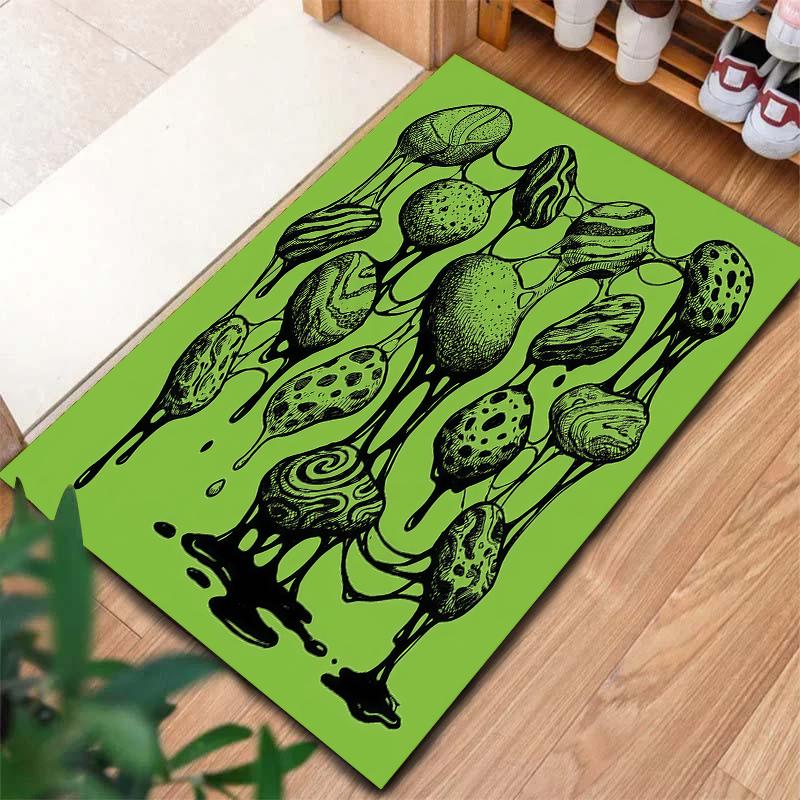 Green mucus animal Pattern Square Carpet,Area Rug,Carpet Rug for Living Room Bedroom Sofa Playroom Decor,Non-slip Floor Mat,Holiday Birthday Gifts