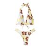Floral Print Strappy Two-Piece Bikini Swimsuit for Women 2022