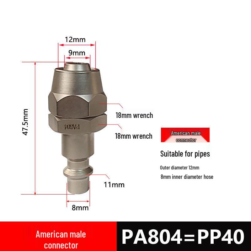 American NPT Quick Self-Locking Pneumatic Connector for Small Air Hammer Tools