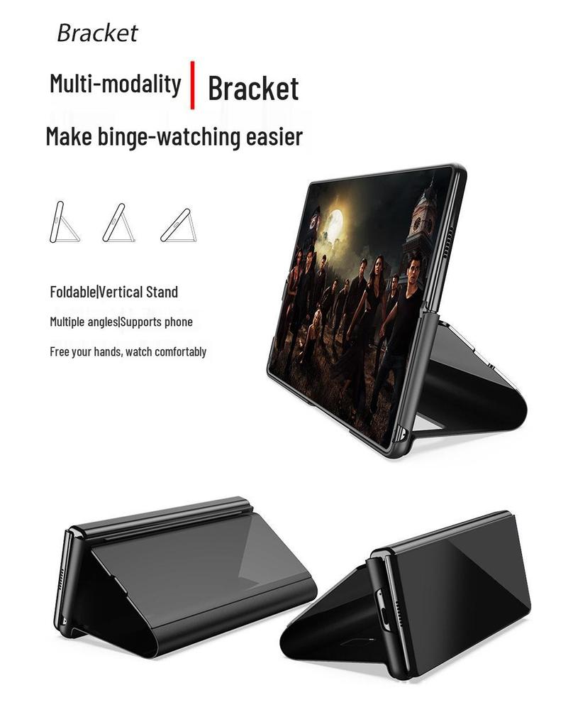 Husă Flip Oglindă 3D cu Suport pentru Samsung Z Fold7/Oppo Find N3