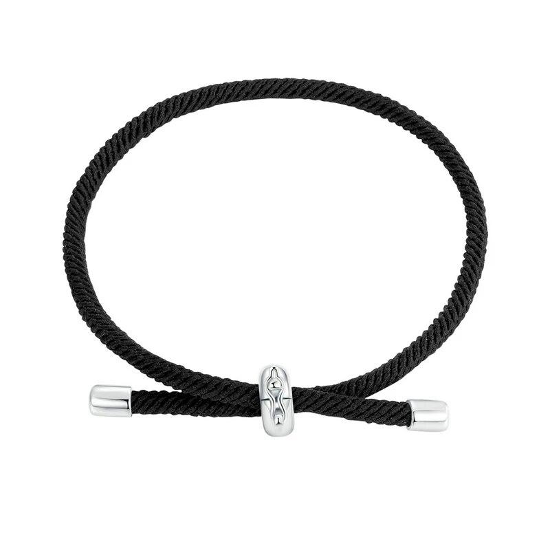 Bracciale Regolabile In Macramè Con Ciondoli In Argento 925 – Infinito, Farfalla, Albero Della Vita, Impronta Cane, Per Donna