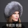 2022 Russia New  Fashion Red Fur Hat Ladies Winter Luxury pink fox Fur Hat for Women