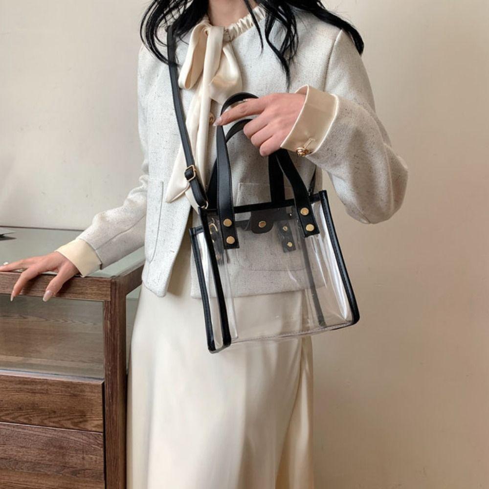 Storage Bag Women Handbag Summer Crossbody Bag PVC Transparent Bag The Water-Sprinkling Festival