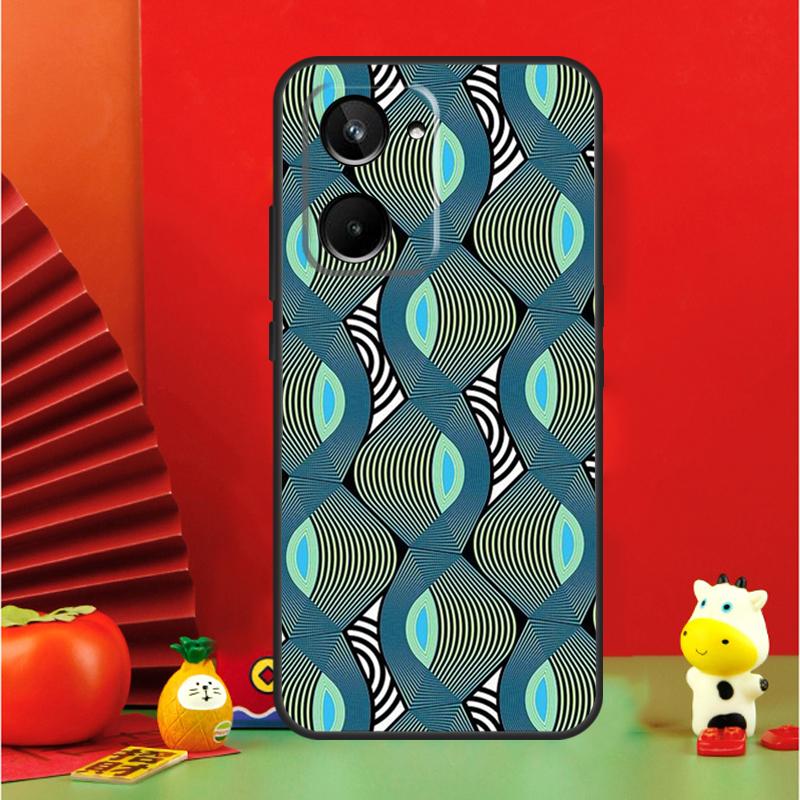 African Style Fabric Print For Realme 10 11 12 13 14 Pro Plus 15 GT7 Pro GT6 C65 C67 C63 C61 C55 C51 C53 C35 C75 Case