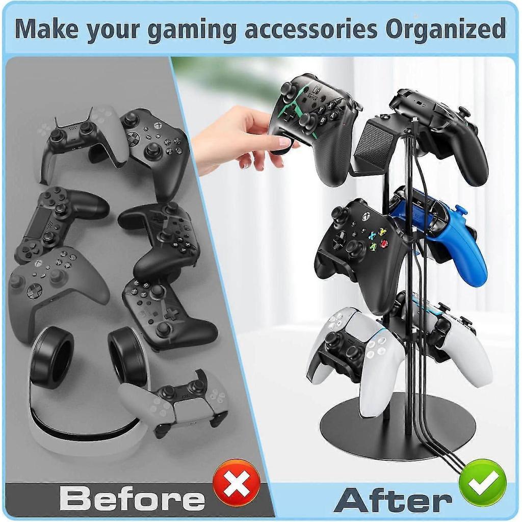 Controller Stand,3 Tier Controller Headphone Holder for Universal Headsets and Controllers Xbox PS5 PS4 Switch