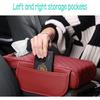 Car Armrest Cover Leather Car Console Covers Box Pad with Pocket and Tissue Box Arm Rest Cover for Car for SUV Truck Sedan Vehicle (Beige)