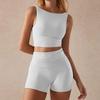 Yoga Wear Set, Fitness Pilates Training Wear, Yoga Tank Top, Shorts, Yoga Set, Women's Two-piece Set