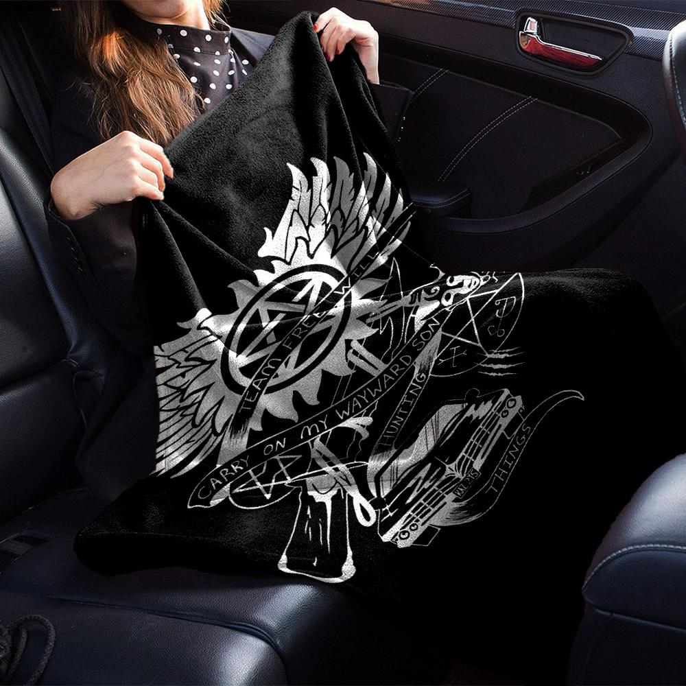 1pc Team Free Will Hunting Things Soft Flannel All Season Throw for Home, Office, Outdoor UseDurable Comfort Soft Warm Throw for Home