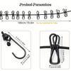 Portable Clothesline with 12 Clips Elastic Retractable Laundry Drying Rope Wind-Proof Clothes Hanging Line for Outdoor