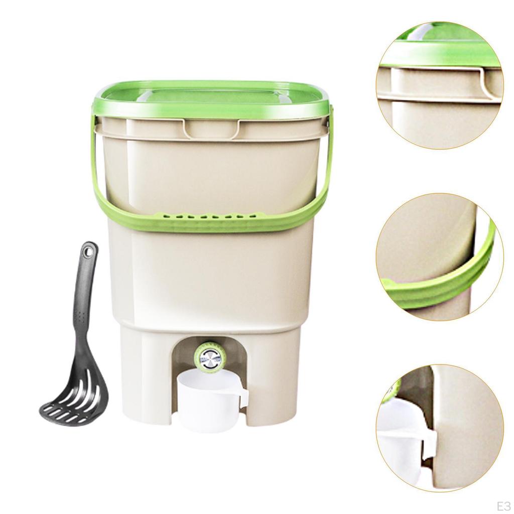 21L Kitchen Bucket Portable Compost Savings Space