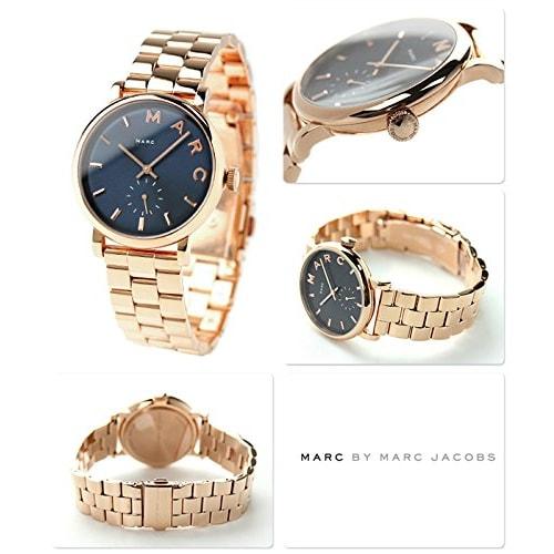 Marc by Marc Jacobs Baker Navy Dial Rose Gold-tone Steel Women's Watch MBM3330