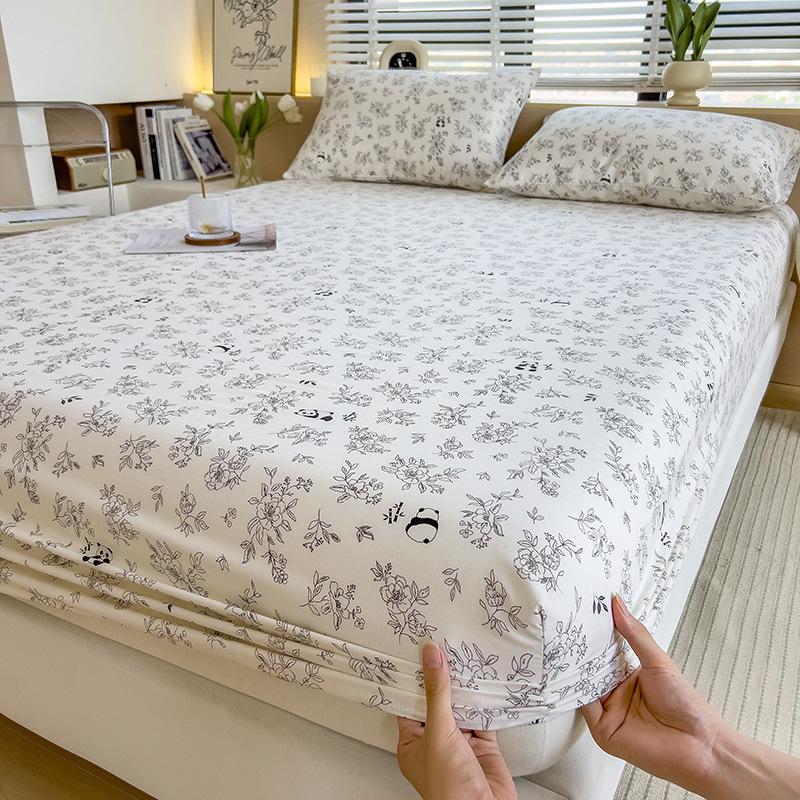 New Double Layer Gauze Fitted Sheet Single Piece All-inclusive Bedspread Sheet Mattress Protector Fitted Sheet