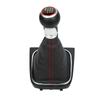6-Speed Manual Gear Shift Knob with Leather Gaiter Boot for VW Golf MK5 MK6 GTI Jetta Interior Replacement Styling