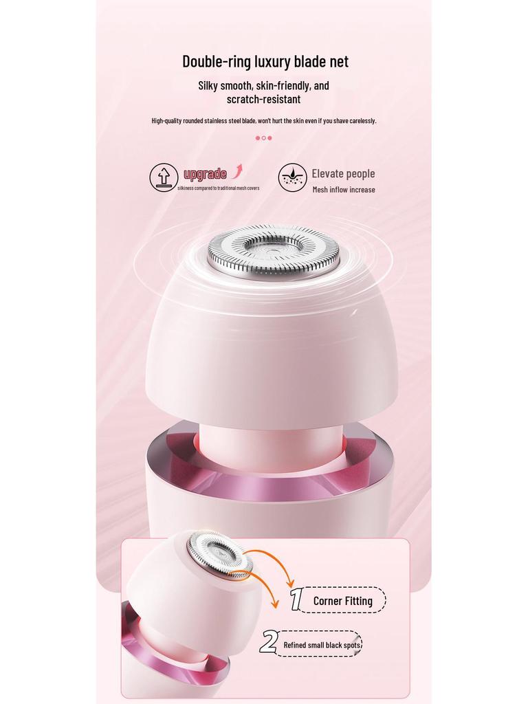 Dual-Head Women's Electric Shaver & Trimmer for Sensitive Areas