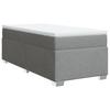 Vidaxl Letto Continentale Con Materasso, Grigio Chiaro, Tessuto, 100X200Cm