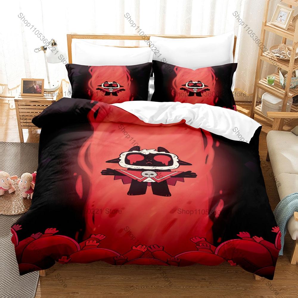 Cool Roguelike Cult Of The Lamb Game Merch Duvet Cover Set 1 Duvet Cover + 2 Pillowcases Soft Microfiber For Gamer Fans
