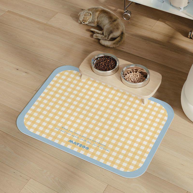 Creative Cartoon Quick-Drying Pet Feeding Splash-Proof Mat