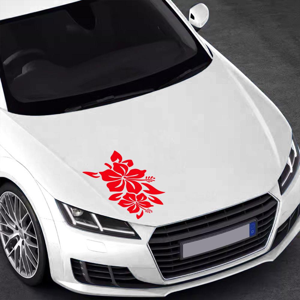 Vine Hibiscus Car Sticker Car Whole Body Vinyl Decal Waterproof Vehicles Motorcycle Stickers Car Accessories Decoration Exterior