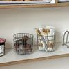 Iron Cosmetic Organizer Makeup Storage Box Luxury Desktop Small Sundries Storage Bucket Office Workstation Pen Holder Organizer
