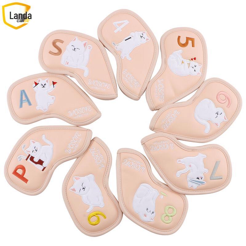 

Cute Cat Golf Iron Headcover Set
