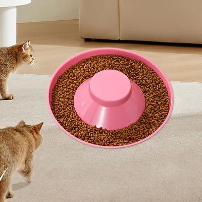 Cat Slow Feeder Bowl Anti Gulping Whelping Dish Dog for Kitten Pet Accessories