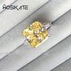 Wosikate Sparkling Princess Square Zirconia Engagement Ring For Women  Copper Plated Fashion Jewelry Adjustable Finger Ring