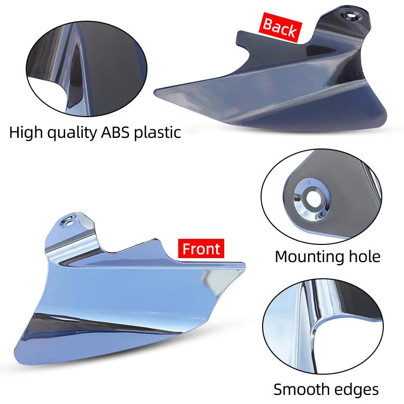 Motorrad Chrom Reflektierender Sattelschutz Luftabweiser für Harley Touring Electra Glides Road Kings Street Glides 97-07