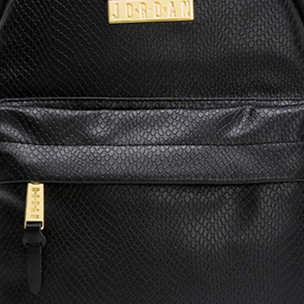 New Jordan Leather Backpack Unisex Black/Gold DO9259-011