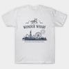 Men Black Print T-shirt Wonderful Wharf No-Cut Transfer Paper Print Cotton Tshirt