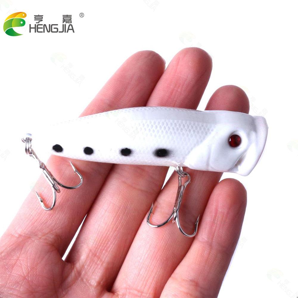 Popper Fishing Lures 7.5CM-10G-6# Topwater Hard Bait Artificial Wobblers Plastic Pesca Fishing Tackle Treble Hooks
