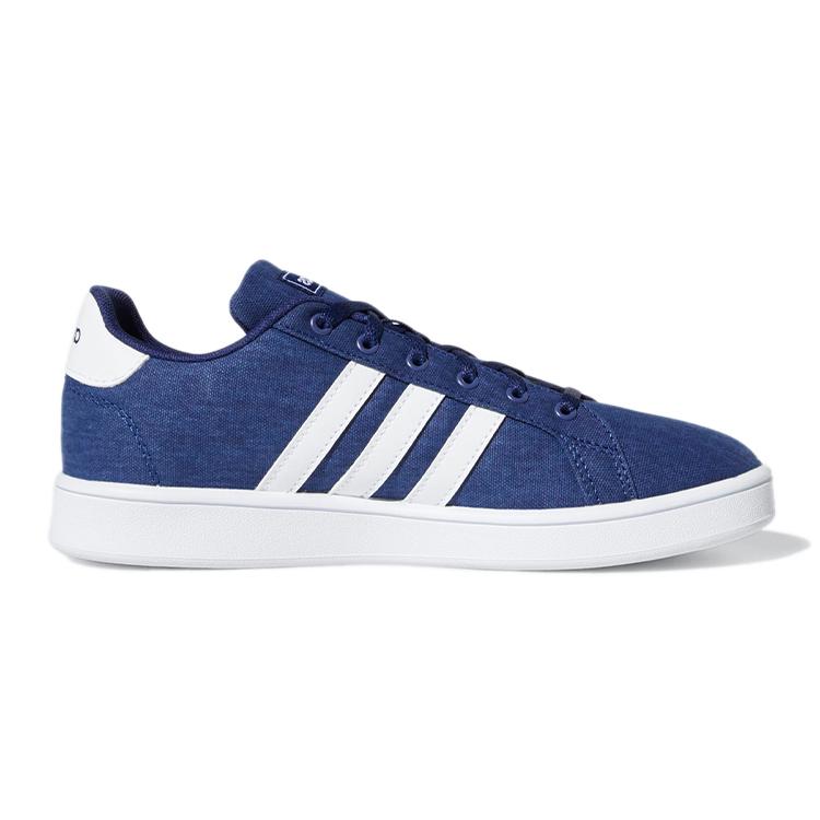 adidas Neo GRAND COURT K Game Ready Abrasion Resistant Low Top Kids' Skateboarding Shoes Marine Blue Kids' EG1518