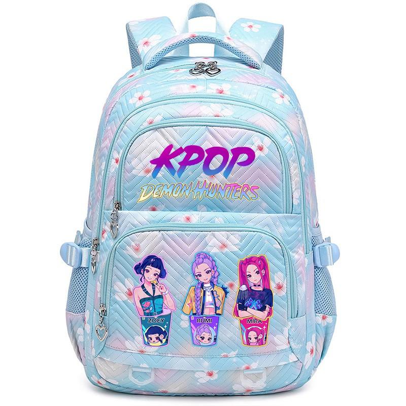 Anime-Druck Stilvoller Unisex-Schulrucksack für Teenager Nylon Wasserdicht 13-Zoll Laptopfach 20-35L Fassungsvermögen