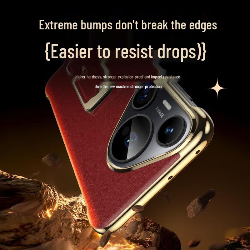 Huawei Pura70 Series Tech Leather Case with Wristband Stand