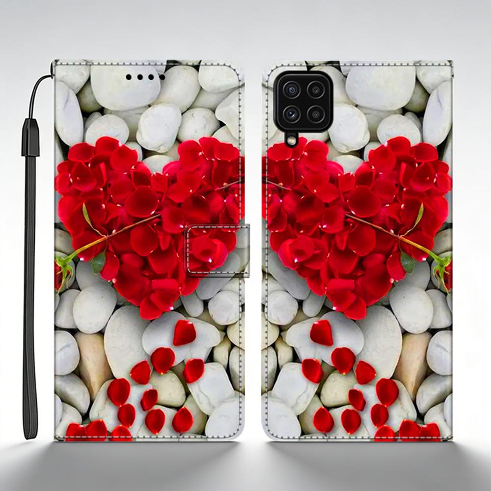 

A22 Case For Samsung Galaxy A22 Case A225F Leather Flip Wallet Case For Samsung A22 4G Funda Painted Flower Back Cover Coque A22 4G SM-A225F