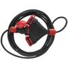 Przedłużacz Trójdrożny Schuko 5M 250V 16A 3X2P+Z 3X2,5Mm2 Ip44