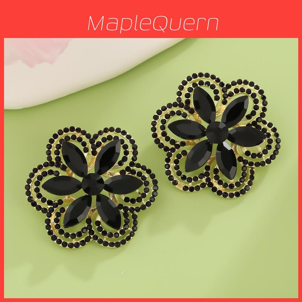 Floral Water Drop Earrings With Crystals For Women And Men Autumn