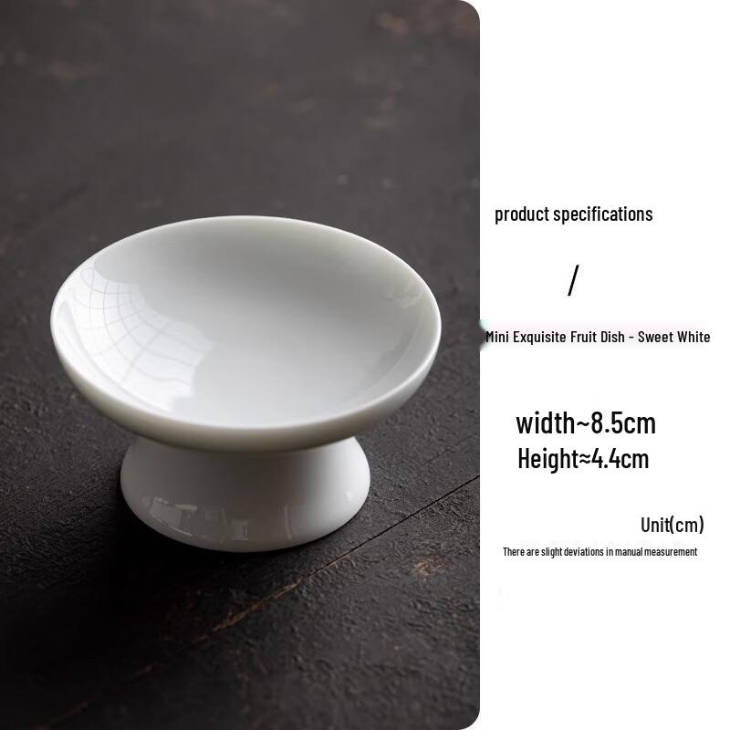 Exquisite Chinese Ceramic High-Foot Snack Plate
