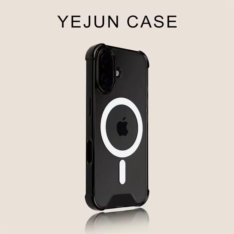 

Luxury Shockproof Magsafe Wireless Charge Transparen Case For iPhone 17 Pro 11 12 13 14 15 16 Pro Max Plus Magnetic Bumper Cover iPhone 11 чёрный