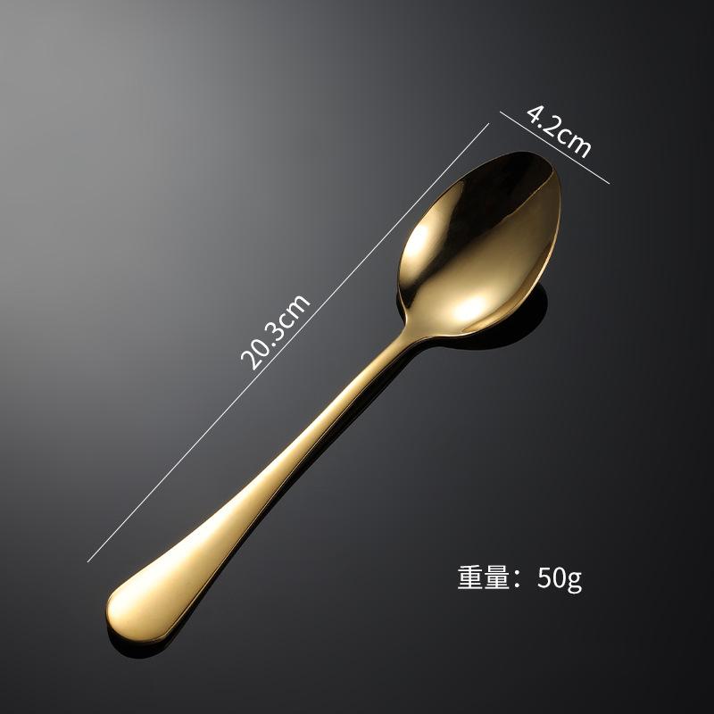 Customized stainless steel western food knife and fork spoon titanium plating processing multi-specification pvd process color gift set 1010