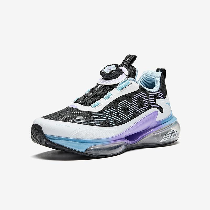 Anta Kids Fabric Energy Storage 2.0 Trendy Comfortable Versatile Breathable Low-Top Running Shoes Men Sneaker Black Anta-White 322515505-6