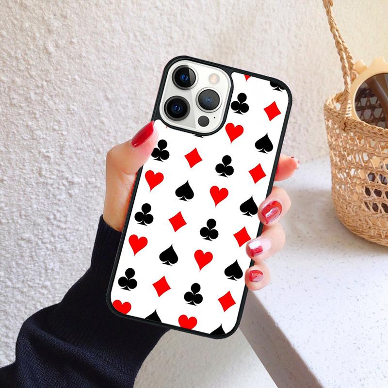 Playing Cards Suit Symbols Phone Case for iPhone 17 Air 16 Coque 15 14 12 13 PLUS 11 PRO MAX Back Cover Fundas Shell