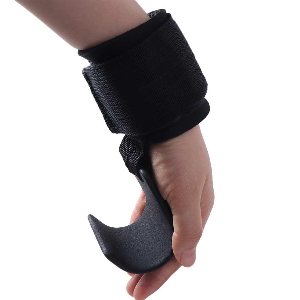 1 PC/Pair Non-Slip Auxiliary Power Wrist Guard Pull-up Steel Hook Grips Strap  Gym