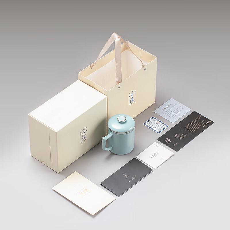 TANGFENG Li Guilian Ru Kiln Ceramic Tea Cup with Infuser Gift Set