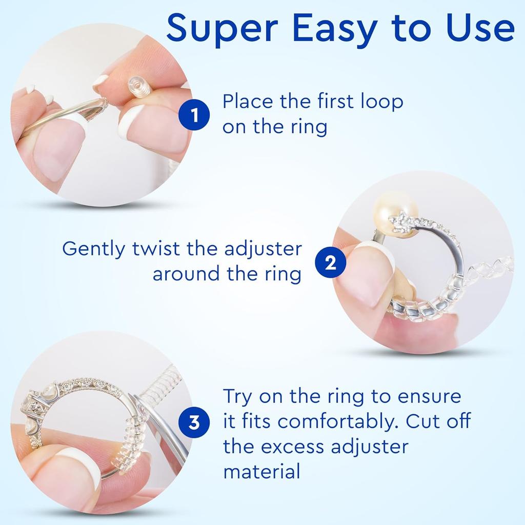 4/8/16 PCS Invisible Ring Sizers – Adjustable Spacers for Loose Rings, Fits Bands Up To 6mm (Reduces 0.5–1.5 Sizes)