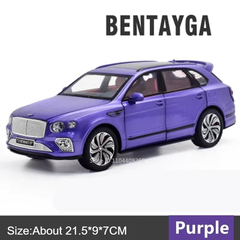 1:24 Skala Mulsanne Bentayga Automodell Spielzeug Metall Druckguss Rückziehfunktion Türen zu öffnen Miniaturfahrzeugmodelle Jungen Sound Licht Geschenke