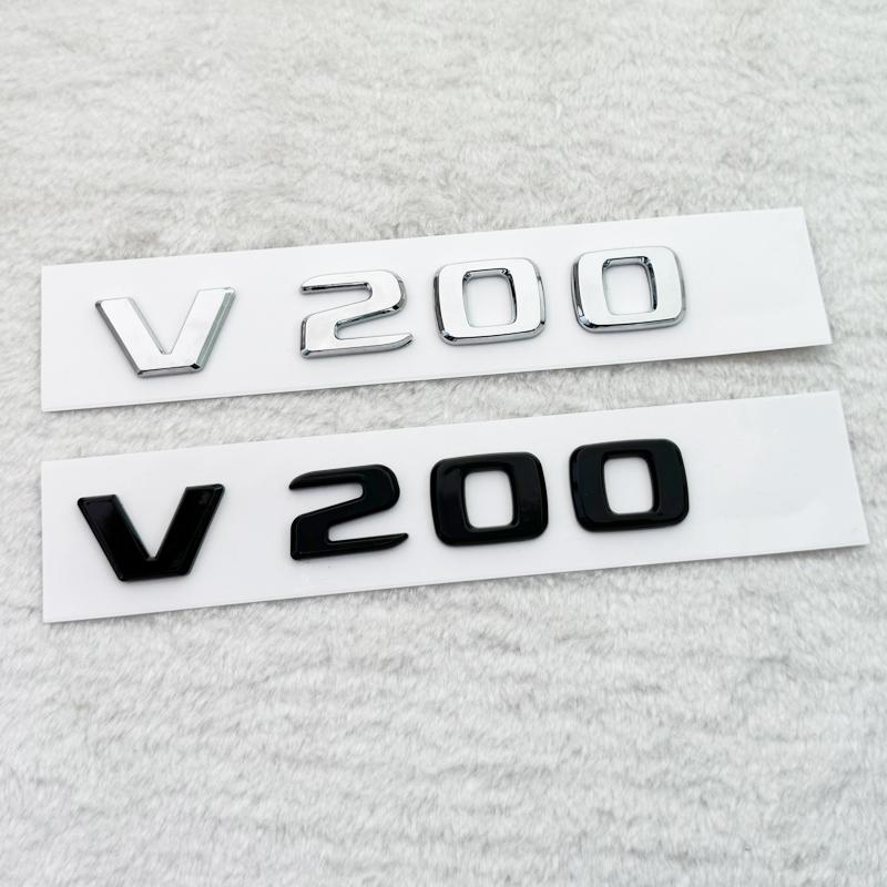 ABS-Emblem mit 3D-Buchstaben V200d V220d V250d V300d für Mercedes Benz V-Klasse, Auto-Kotflügel-Abzeichen, Plakette c