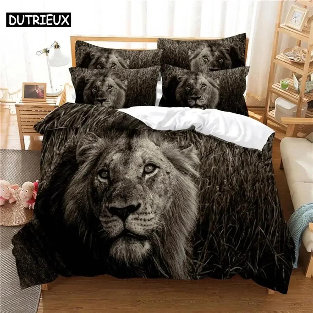 Deep Lion Bedding Set For Bedroom Soft Modern Bedspreads Comefortable Kids Duvet Cover Quilt Cover And Pillowcase