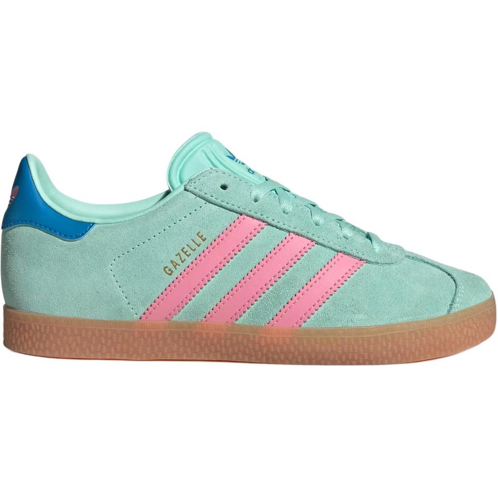 Adidas Originals Gazelle Comfortable Versatile Shock Absorbing Durable Low Top Kids Sneakers Kids Sneakers Mint-Green JP7125